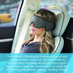 Máy Massage Mắt Du Lịch HoMedics TA-MSKV100GY - Thiết Kế Gọn Nhẹ, Tai Nghe Tích Hợp, Giải Tỏa Căng Thẳng, Thoải Mái