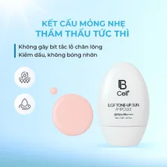 Kem Chống Nắng BCell+ EGF 50ml - Bảo Vệ Da Khỏe Mạnh Trước Tia UV, Làm Tươi Sáng, Dưỡng Ẩm Tối Ưu, Phục Hồi Da Mềm Mịn