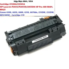 Hộp Mực HP CF280A/CE505A 80A - Tương thích HP LaserJet P2035/P2055D và Canon MF416DW - Chất lượng in sắc nét, an toàn môi trường