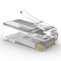 Túi 100 Hạt Mạng Xuyên Thấu RJ45 - Kết Nối Dây Mạng Cat.5e và Cat.6, Chất Liệu PVC Chịu Nhiệt, Tiết Kiệm Thời Gian Bấm Dây