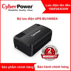 Bộ Lưu Điện Cyber Power BU1000EA (1000VA/630W) - UPS Chính Hãng, Bảo Vệ Thiết Bị Điện Tử Chống Ngắt Điện Đột Ngột