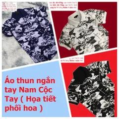 Áo Polo Nam Cổ Bẻ Vải Cotton Cao Cấp Họa Tiết Phối Hoa Thanh Lịch - Đen, Trắng, Xanh Thẫm, Thấm Hút Mồ Hôi