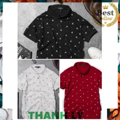 Áo Polo Nam Họa Tiết Cây Dừa - Chất Cotton Thoáng Khí, Dễ Dàng Kết Hợp Thời Trang Hàng Ngày