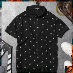 Áo Polo Nam Họa Tiết Cây Dừa - Chất Cotton Thoáng Khí, Dễ Dàng Kết Hợp Thời Trang Hàng Ngày