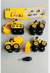 Bộ 4 Xe Ô Tô Công Trình Có Tua Vít Tháo Lắp 677-110 - Đồ Chơi Educative Giúp Trẻ Phát Triển Tư Duy Sáng Tạo và Kỹ Năng Lắp Ráp