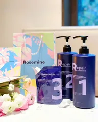 Set Dầu Gội & Dầu Xả Phục Hồi Rosemine 1000ml - Chăm Sóc Tóc Hư Tổn, Tặng Nạ Tóc, Dưỡng Ẩm, Bóng Khỏe
