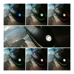 Chuột Chơi Game F102 Wired RGB 3500DPI - Thiết Kế Ergonomic, Tùy Chỉnh Phần Mềm, Màu Đen, Đèn LED Nhiều Màu Sắc