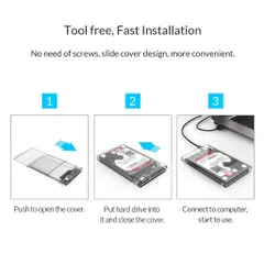 Hộp Đựng Ổ Cứng 2.5 inch ORICO 2139U3 - HDD Box SATA 3 USB 3.0 Chống Rung, Tương Thích Windows và Mac, Thiết Kế Nhỏ Gọn