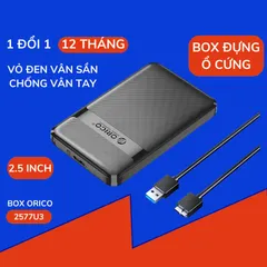 Hộp Đựng Ổ Cứng Di Động 2.5 inch ORICO 2577 Đen - HDD Box SATA 3 USB 3.0, Tương Thích Windows & MAC, Kết Nối Nhanh 5Gb/s