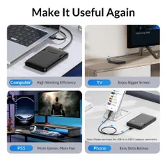 Hộp Đựng Ổ Cứng Di Động 2.5 inch ORICO 2577 Đen - HDD Box SATA 3 USB 3.0, Tương Thích Windows & MAC, Kết Nối Nhanh 5Gb/s