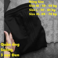 Quần Jogger Thể Thao Nỉ Poly 3 Sọc Suông Unisex Cho Nam Nữ - Thời Trang Tập Gym, Đi Dạo, Chạy Bộ - Mềm Mịn, Thoải Mái
