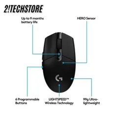 Chuột Không Dây Logitech G304 HERO - Chuột Gaming Cao Cấp 12.000 DPI, Kết Nối 1ms, Thiết Kế Nhẹ và Công Thái Học, Dành Cho Game Thủ