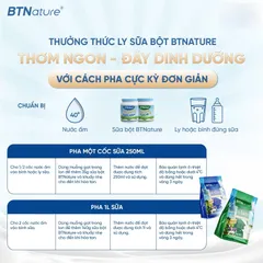 Sữa Tươi Nguyên Kem Dạng Bột BTNature 1kg - Sữa Dinh Dưỡng Chuẩn Úc, Giàu Đạm và Canxi, Tiện Lợi Cho Gia Đình