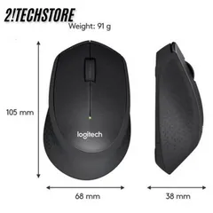 Chuột Không Dây Logitech M330 Silent Plus - Chuột Văn Phòng Giảm Tiếng Ồn - Thiết Kế Công Thái Học, Thời Gian Sử Dụng 24 Tháng
