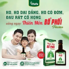Thiên Môn Bổ Phổi 280ml - Hỗ Trợ Giảm Ho, Đờm, Đau Rát Họng - Thực Phẩm Chức Năng Bổ Phổi Tự Nhiên