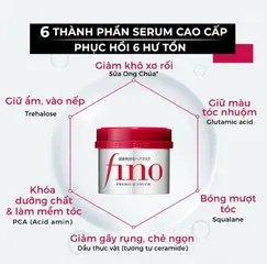 Kem Ủ Tóc Fino Premium Touch Shiseido 230G - Dưỡng Ẩm, Phục Hồi Tóc Hư Tổn, Giúp Tóc Óng Ả, Mềm Mượt, Thoải Mái Như Spa