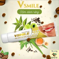 Kem Đánh Răng Hương Cà Phê Vsmile - Răng Trắng Sáng, Thơm Mát, Lưu Thông Nướu, Chiết Xuất Tự Nhiên 150g