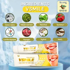 Kem Đánh Răng Hương Cà Phê Vsmile - Răng Trắng Sáng, Thơm Mát, Lưu Thông Nướu, Chiết Xuất Tự Nhiên 150g