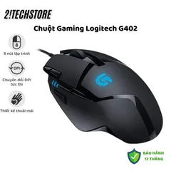 Chuột Gaming Logitech G402 - Cảm Biến Delta Zero 4000 DPI, Thiết Kế Công Thái Học, LED RGB, Chuyên Dụng Cho Game Thủ