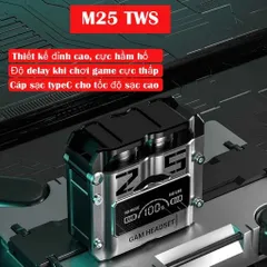 Tai Nghe Bluetooth Không Dây Gaming M25 - Âm Thanh Hifi 9D Bass, Pin 5-6 Giờ, Chống Nước IPX7, Kết Nối Bluetooth 5.3