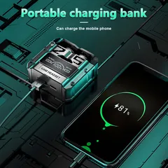 Tai Nghe Bluetooth Không Dây Gaming M25 - Âm Thanh Hifi 9D Bass, Pin 5-6 Giờ, Chống Nước IPX7, Kết Nối Bluetooth 5.3