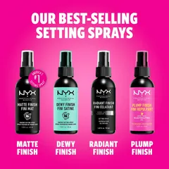 Xịt Khóa Trang Điểm NYX Professional Makeup 60 mL - Hiệu Ứng Căng Bóng Dewy & Lì Matte cho Lớp Trang Điểm Bền Màu