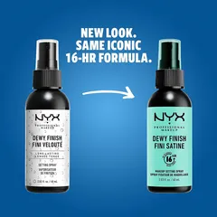 Xịt Khóa Trang Điểm NYX Professional Makeup 60 mL - Hiệu Ứng Căng Bóng Dewy & Lì Matte cho Lớp Trang Điểm Bền Màu
