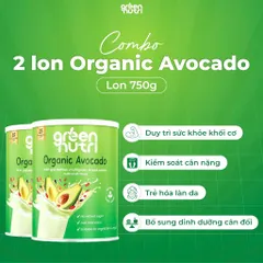 Sữa Hạt Ngũ Cốc Vị Bơ Organic Avocado - Combo 2 Lon 750Gr BCAAs Hỗ Trợ Tăng Cơ, Phù Hợp Ăn Chay
