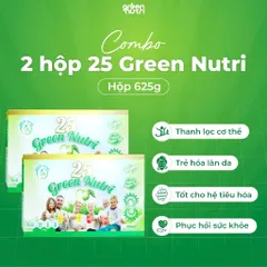 Sữa Hạt Ngũ Cốc 25 Green Nutri - Combo 2 Hộp 625Gr Chứa Tảo Xoắn Spirulina, Tốt Cho Sức Khỏe, Thanh Lọc Cơ Thể