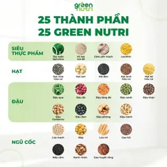 Sữa Hạt Ngũ Cốc 25 Green Nutri - Combo 2 Hộp 625Gr Chứa Tảo Xoắn Spirulina, Tốt Cho Sức Khỏe, Thanh Lọc Cơ Thể