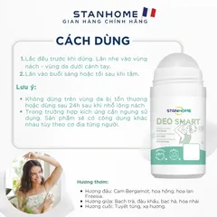 Lăn Khử Mùi Dịu Nhẹ Stanhome Deo Smart 50ml - Khử Mùi Tự Nhiên Cho Trẻ Dậy Thì, Không Cồn, Hương Thơm Duy Trì Suốt 48 Giờ