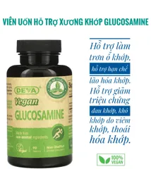 Viên uống bổ xương khớp Glucosamine Thuần Chay DEVA - Hỗ trợ phục hồi sụn khớp, giảm đau sưng, 90 viên Mỹ