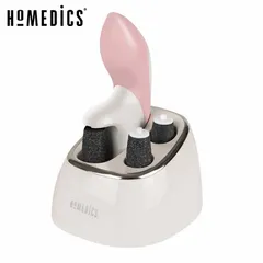 Máy tẩy tế bào chết gót chân HoMedics PED-1301 - Thiết bị làm đẹp pin sạc, 6 đầu mài thay thế, 2 tốc độ chà siêu hiệu quả