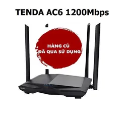 Router Wifi Tenda AC6 1200Mbps - Thiết Bị Phát Sóng 4 Râu Tốc Độ Cao, Hỗ Trợ Cài Đặt Tiếng Việt, Phù Hợp Gia Đình