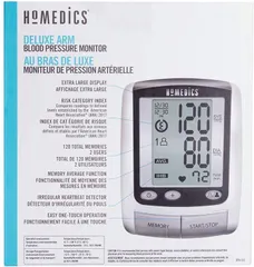 Máy Đo Huyết Áp Bắp Tay HoMedics BPA065 - Công Nghệ Smart Measure, Màn Hình Lớn, Nhớ 120 Kết Quả, FDA Chứng Nhận, Phát Hiện Nhịp Tim Bất Thường