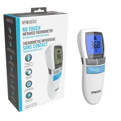 Nhiệt Kế Hồng Ngoại Không Tiếp Xúc HoMedics TIE-210 - FDA Chứng Nhận, Đo Nhiệt Độ Cơ Thể & Vật Thể, Hiển Thị 3 Màu, Tự Động Tắt, Lưu 50 Kết Quả