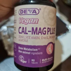 Viên uống Bổ Sung Canxi, Vitamin D & Magiê Thuần Chay Vegan Cal-Mag Plus 90 viên - Hỗ trợ xương khớp khỏe mạnh, hàng chính hãng Mỹ