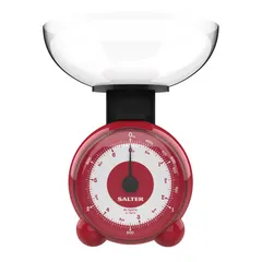 Cân Nhà Bếp Cơ Học Salter 139RDDRA - Thiết Kế Dễ Đọc, Bát Đựng Kèm, Đo Lường 3kg/6lb - Phụ Kiện Tiện Ích Cho Nhà Bếp
