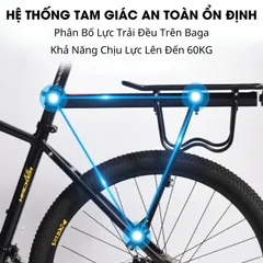 Gác Baga Xe Đạp BIKE PRO Hợp Kim Nhôm Không Gỉ Tải Trọng 60kg - Tiện Lợi Cho Chuyến Đi Dài Hàng Ngày