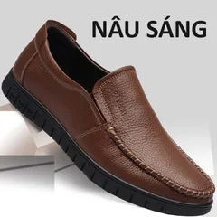 Giày Lười Nam Da PU Đế Cao Su - Thời Trang Đơn Giản, Êm Chân, Dễ Phối Đồ, Mẫu Mới Lịch Lãm cho Nam Giới