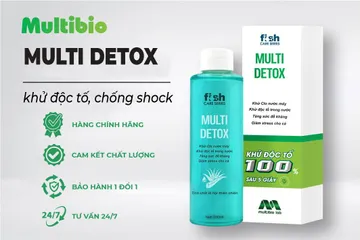 Chai Khử Clo Multi Detox Ver.2 100ml - Giải Pháp Khử Độc, Giảm Stress Cho Hồ Cá - Multibio Lab
