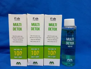 Chai Khử Clo Multi Detox Ver.2 100ml - Giải Pháp Khử Độc, Giảm Stress Cho Hồ Cá - Multibio Lab