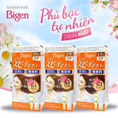 Kem Nhuộm Tóc Bigen Speedy Color Milky 80g - Phủ Bạc Hoàn Hảo, Chiết Xuất Thảo Mộc, Dễ Sử Dụng Tại Nhà cho Tóc Mềm Mượt