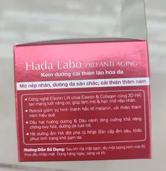 Kem Dưỡng Hada Labo Pro Anti Aging 50g - Giúp Trẻ Hóa Da, Làm Mờ Nếp Nhăn, Phù Hợp Mọi Loại Da, Dưỡng Ẩm Sáng Mịn