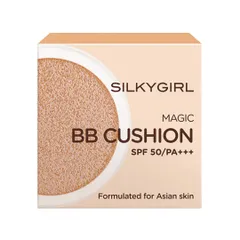 Phấn Nước Silkygirl Magic BB Cushion Tông Tự Nhiên SPF50/PA+++ - Trang Điểm Mịn Màng, Che Phủ Khuyết Điểm 12 Giờ, Dưỡng Ẩm Da