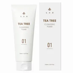 Sữa Rửa Mặt S.O.B Tea Tree Cleansing Foam 150ml - Làm Sạch Sâu và Giảm Mụn, Phù Hợp Cho Da Nhạy Cảm, Chiết Xuất Tự Nhiên