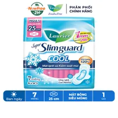 Băng Vệ Sinh Laurier Super Slimguard Cool Mát Lạnh Siêu Mỏng - Kiểm Soát Mùi Hương, Thấm Hút Hiệu Quả, Dành Cho Ngày Đèn Đỏ