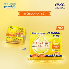 Mặt Nạ Dưỡng Sáng Melano CC - 28 Miếng Cấp Ẩm, Làm Mờ Đốm Nâu, Chiết Xuất Vitamin C, E Giúp Da Rạng Rỡ Tự Nhiên
