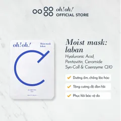 Mặt Nạ Giấy oh!oh! Ceramide Phục Hồi Da 25ml x 10 Miếng - Dưỡng Ẩm, Chống Oxy Hóa, Phục hồi Da Mềm Mại Từ Hàn Quốc