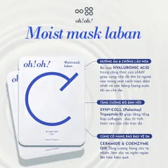 Mặt Nạ Giấy oh!oh! Ceramide Phục Hồi Da 25ml x 10 Miếng - Dưỡng Ẩm, Chống Oxy Hóa, Phục hồi Da Mềm Mại Từ Hàn Quốc